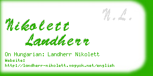 nikolett landherr business card